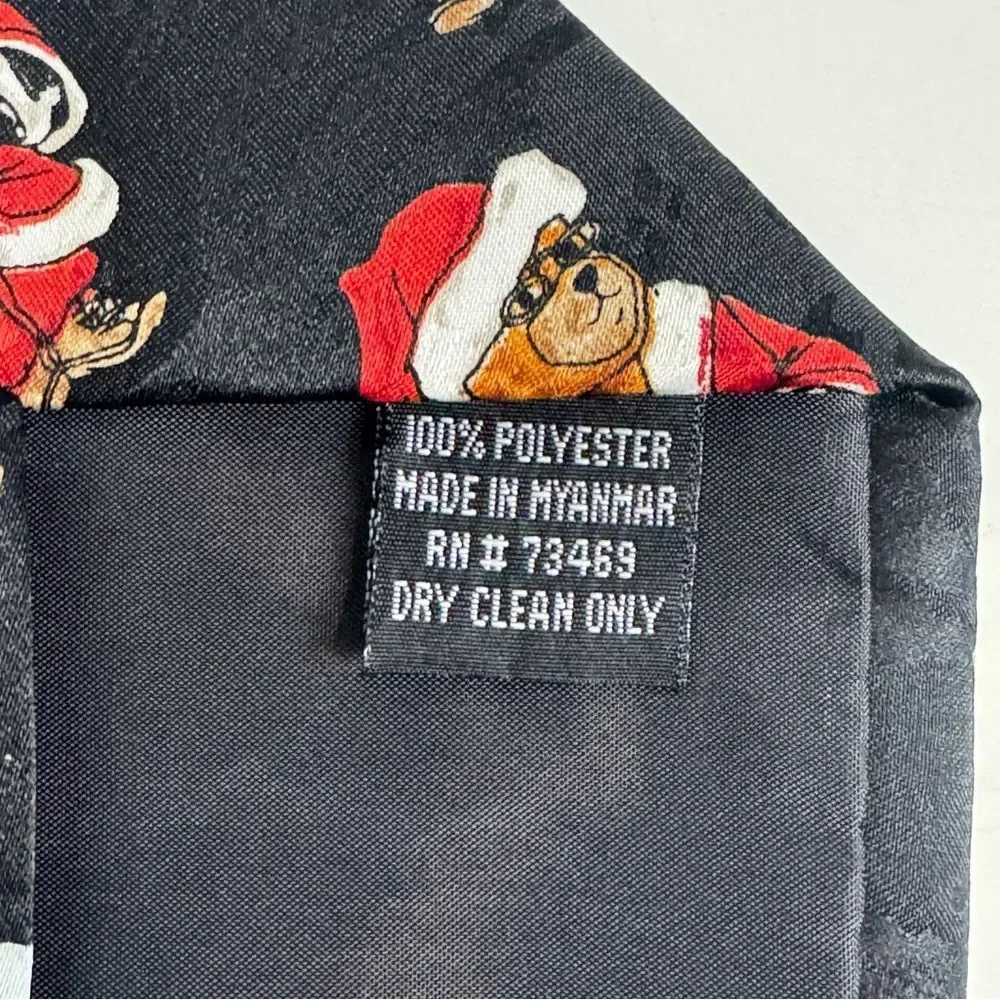 Addiction Santa Teddy Bear Christmas Tie